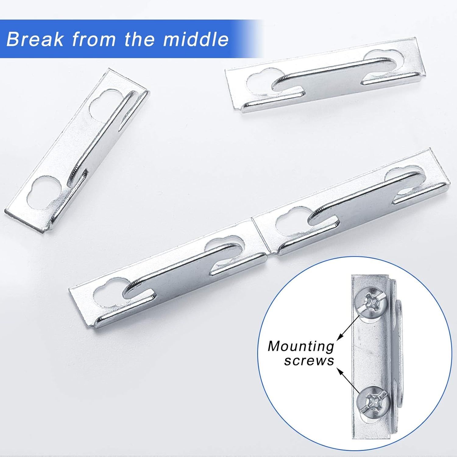 Curtain Rod Brackets & Hooks Accessories - Adjustable Sets with Screws & Support Hangers or Home & Kitchen (10 Sets) - Image 3