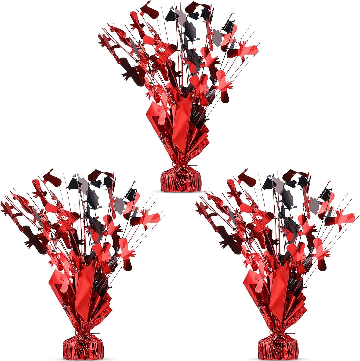 3 Pcs Graduation Table Centerpieces Graduation Table Decoration Glitter oil Graduate Centerpieces or 2026 Grad Party Graduation Certiicates(Red) - Image 1