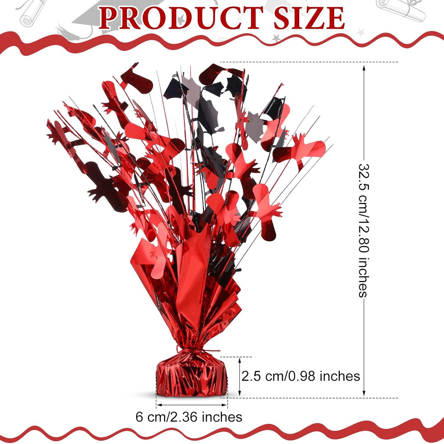 3 Pcs Graduation Table Centerpieces Graduation Table Decoration Glitter oil Graduate Centerpieces or 2026 Grad Party Graduation Certiicates(Red) - Image 2