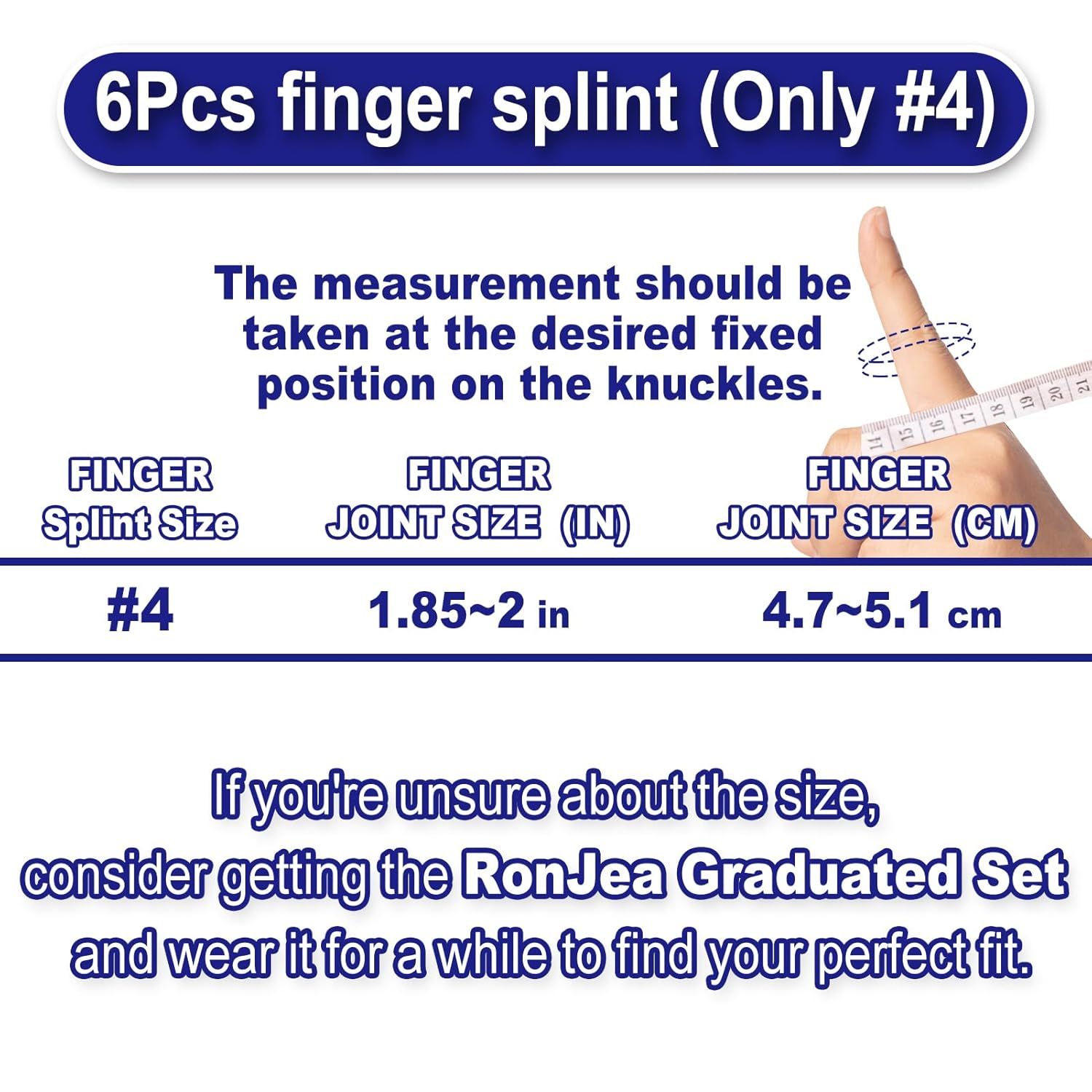 6Pcs Oval inger Splints, Trigger inger Splint or Trigger/Mallet/Arthritis/Straightening, inger Brace Support, Pack o 1 Size (#4) - Image 2