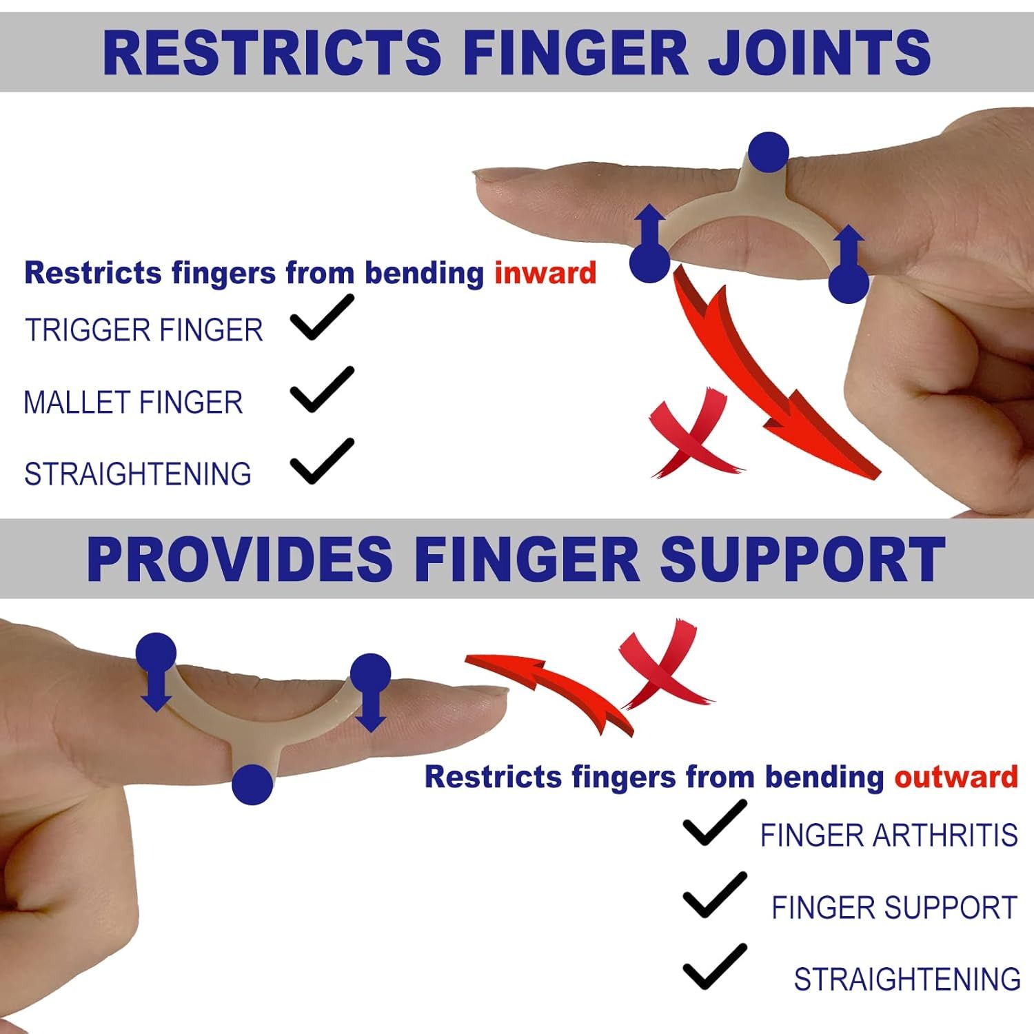 6Pcs Oval inger Splints, Trigger inger Splint or Trigger/Mallet/Arthritis/Straightening, inger Brace Support, Pack o 1 Size (#4) - Image 3