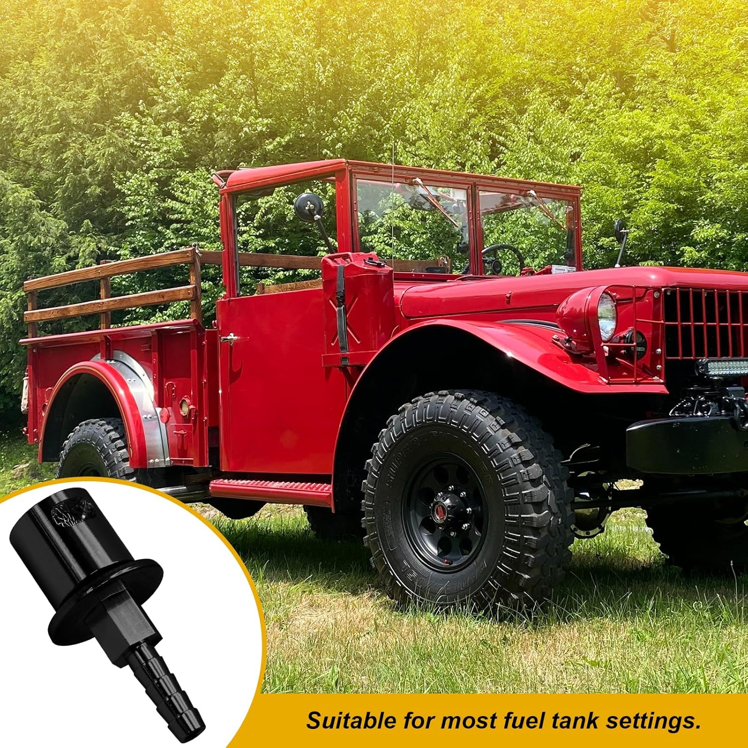 Biaungdo Black Fuel Tanks Remote Mount Vent Valve, 5/16 Inch Hose Barb Size Tank Vent Line Replacement Part - Image 6