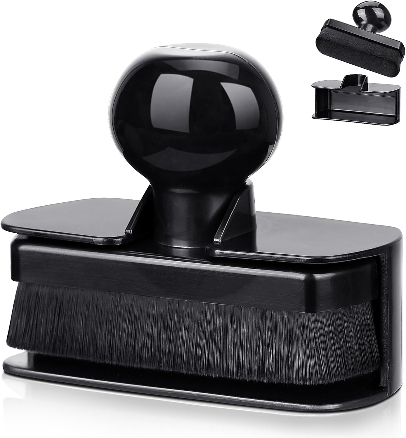 Car Tire Shine Applicator,Large Vegan Tire Shine Brush - Automotive Tire Dressing Applicator Brush with Storage Stand or Tire Detailing & Car Wash Kit, Black, 3.6 Inch Length (Black) - Image 1