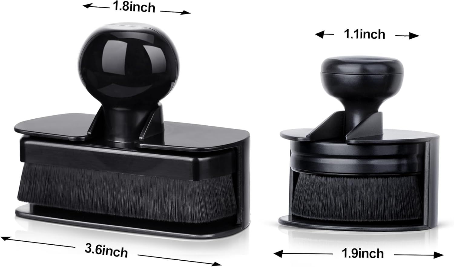 Car Tire Shine Applicator,Large Vegan Tire Shine Brush - Automotive Tire Dressing Applicator Brush with Storage Stand or Tire Detailing & Car Wash Kit, Black, 3.6 Inch Length (Black) - Image 2