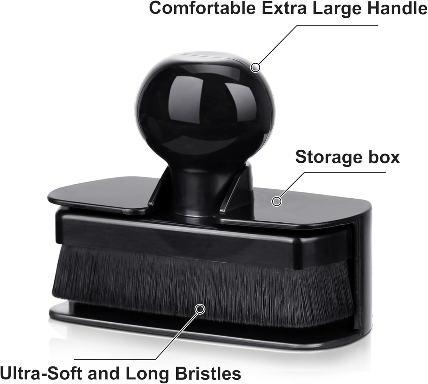 Car Tire Shine Applicator,Large Vegan Tire Shine Brush - Automotive Tire Dressing Applicator Brush with Storage Stand or Tire Detailing & Car Wash Kit, Black, 3.6 Inch Length (Black) - Image 5