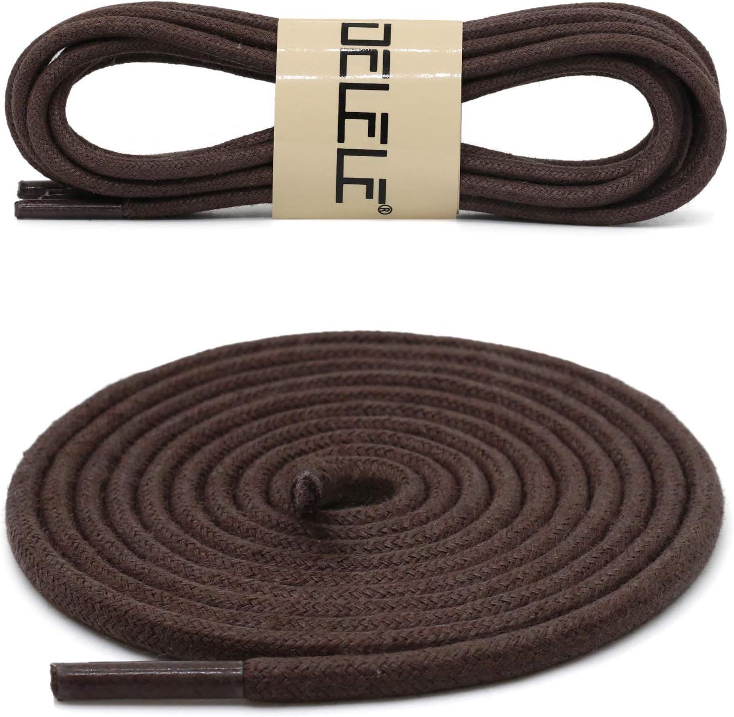 Round Cotton Waxed Shoelaces: 7/50 Inches Dress Shoe Laces or Boot 2 Pair - Image 2