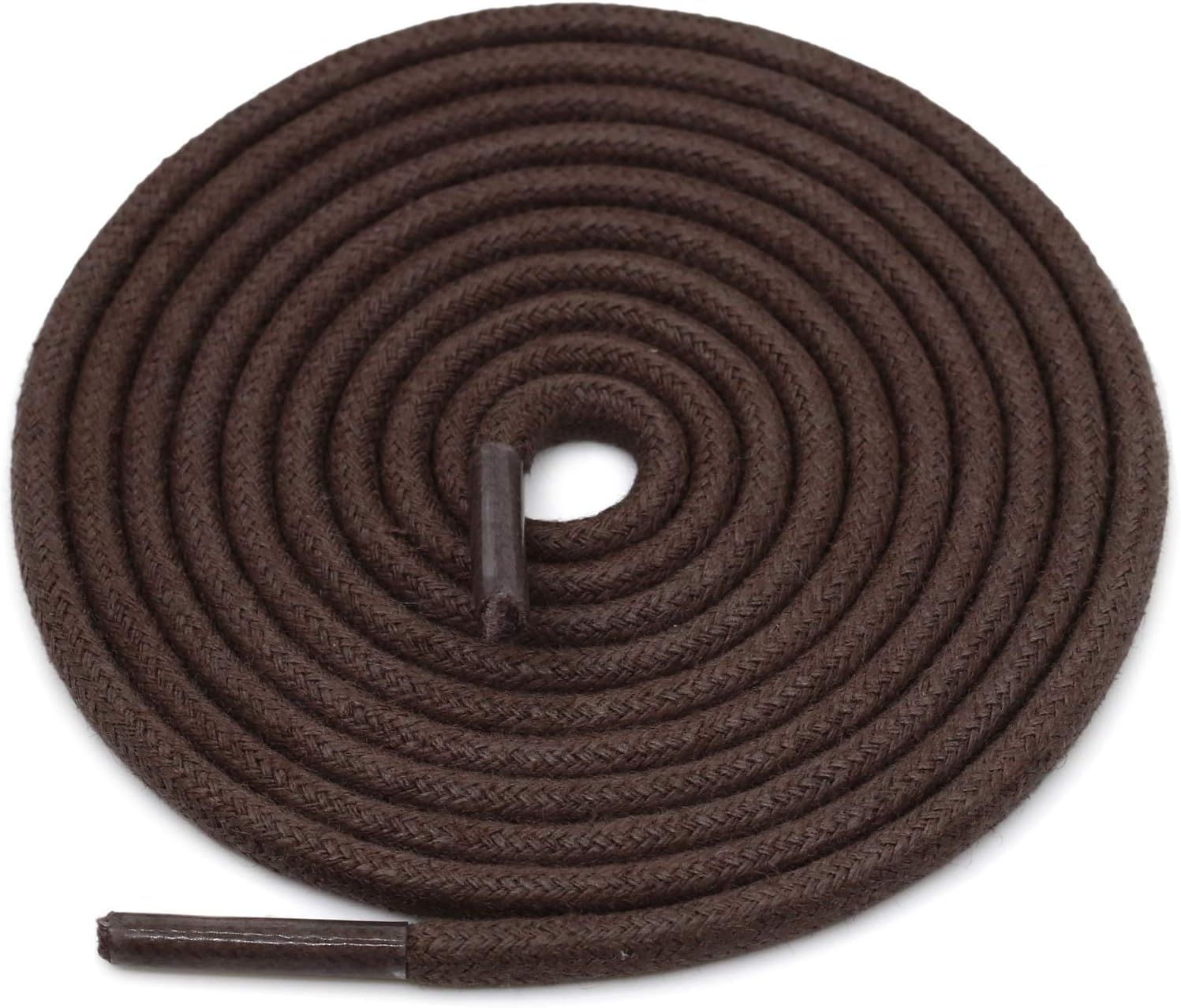 Round Cotton Waxed Shoelaces: 7/50 Inches Dress Shoe Laces or Boot 2 Pair - Image 3