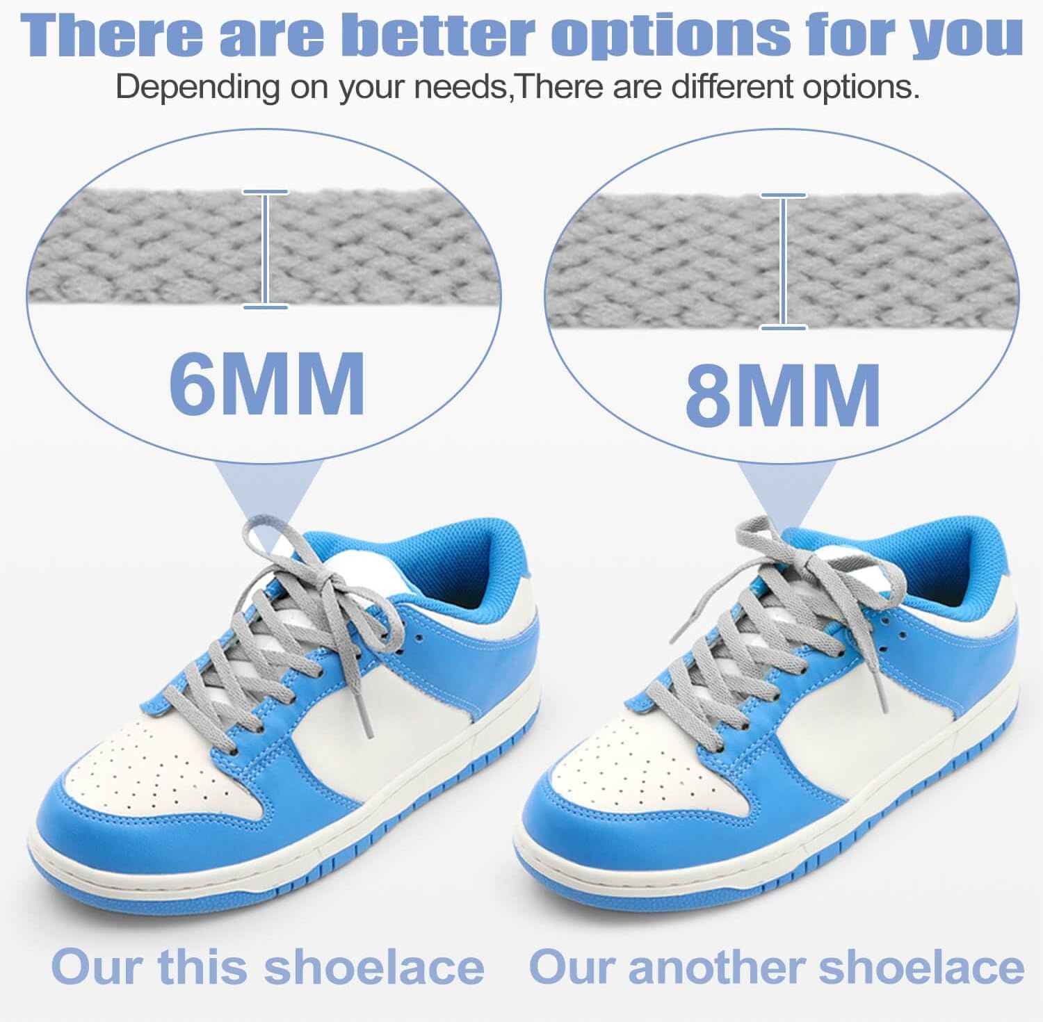 lat Shoe Laces or Sneakers: 6/25 inch Narrow Athletic Shoelaces 2 Pair - Image 5
