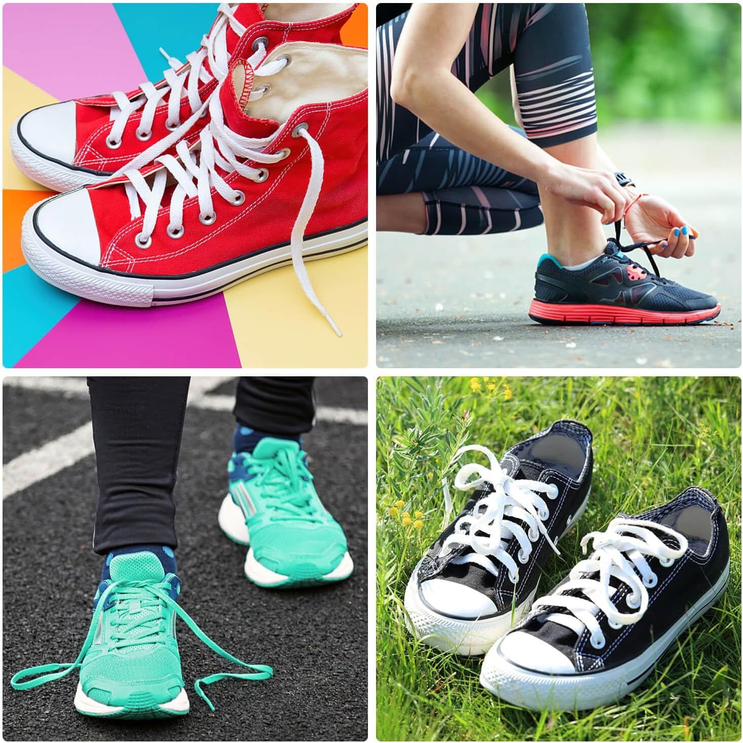 lat Shoe Laces or Sneakers: 6/25 inch Narrow Athletic Shoelaces 2 Pair - Image 7
