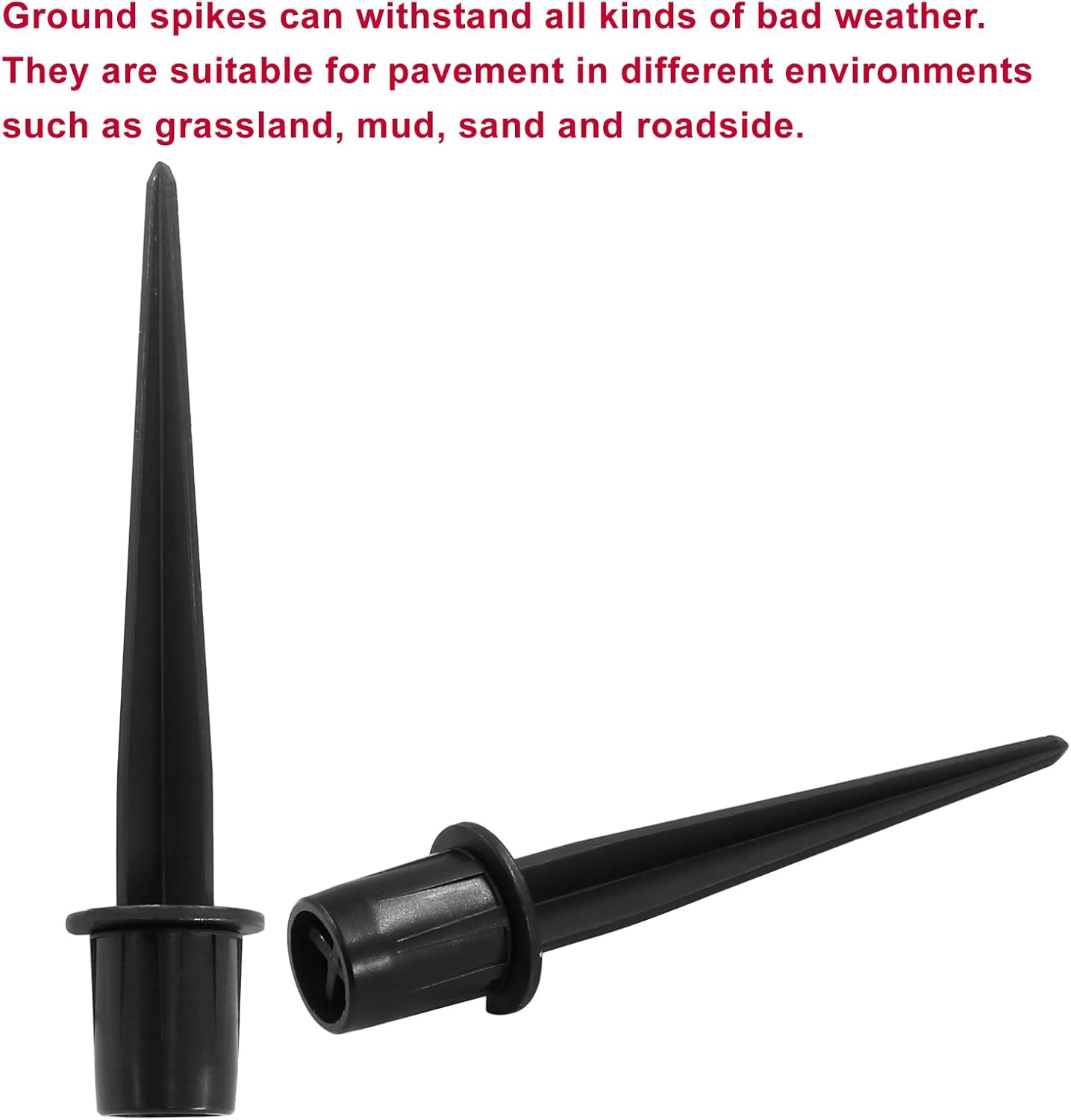Biaungdo 8 Pack Metal Stakes, 5.3 Inch Solar Light Replacement Stakes, Black Outdoor Ground Stake for Yard Landscape Garden Pathway Patio Lamps Pole - Image 5
