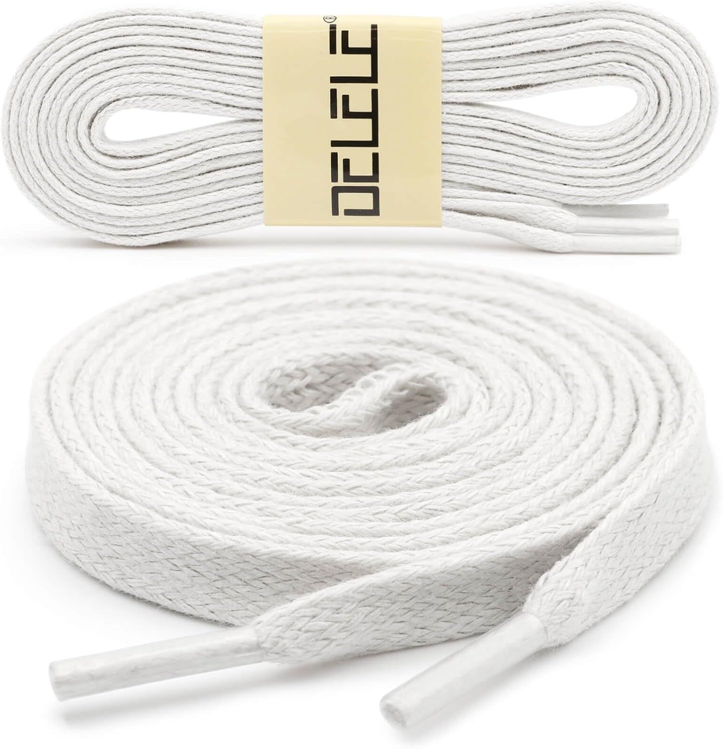 lat Waxed Cotton Shoelaces: Wax Shoe Laces or Sneakers Boot 2 Pair - Image 2