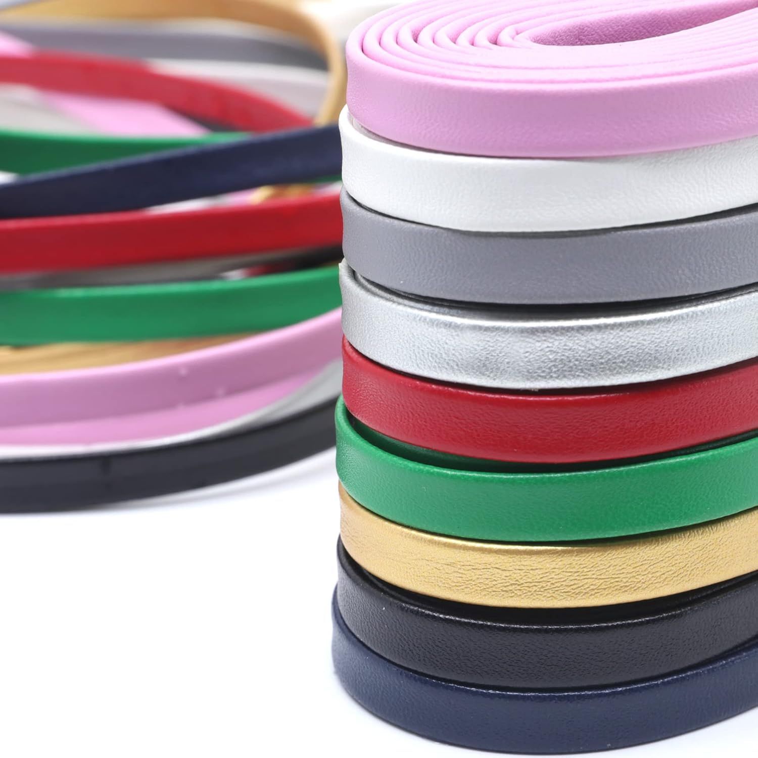 lat PU Leather Laces: Waterproo Shoelaces or Sneakers Boot 2 Pair - Image 8