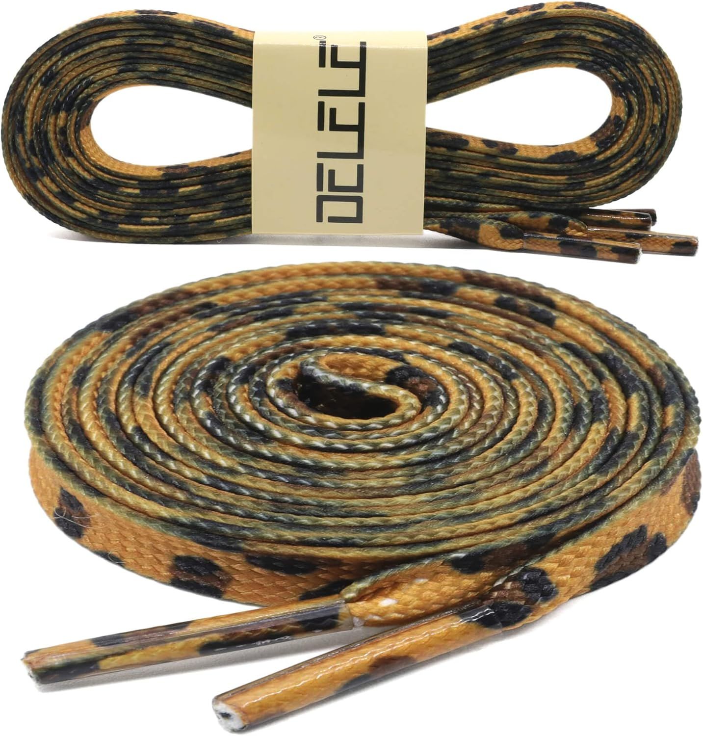 Animal Print lat Shoelaces: Colored Pattern Sneakers Shoe Laces 2 Pair - Image 2