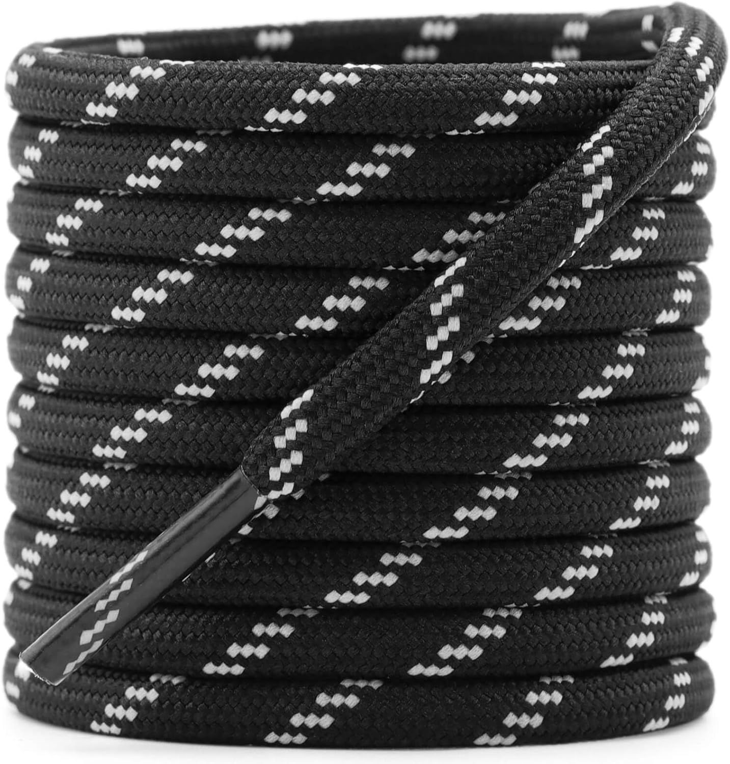 Round Work Boot Laces: Heavy Duty Hiking Shoe Laces or Boots 2 Pair - Image 1
