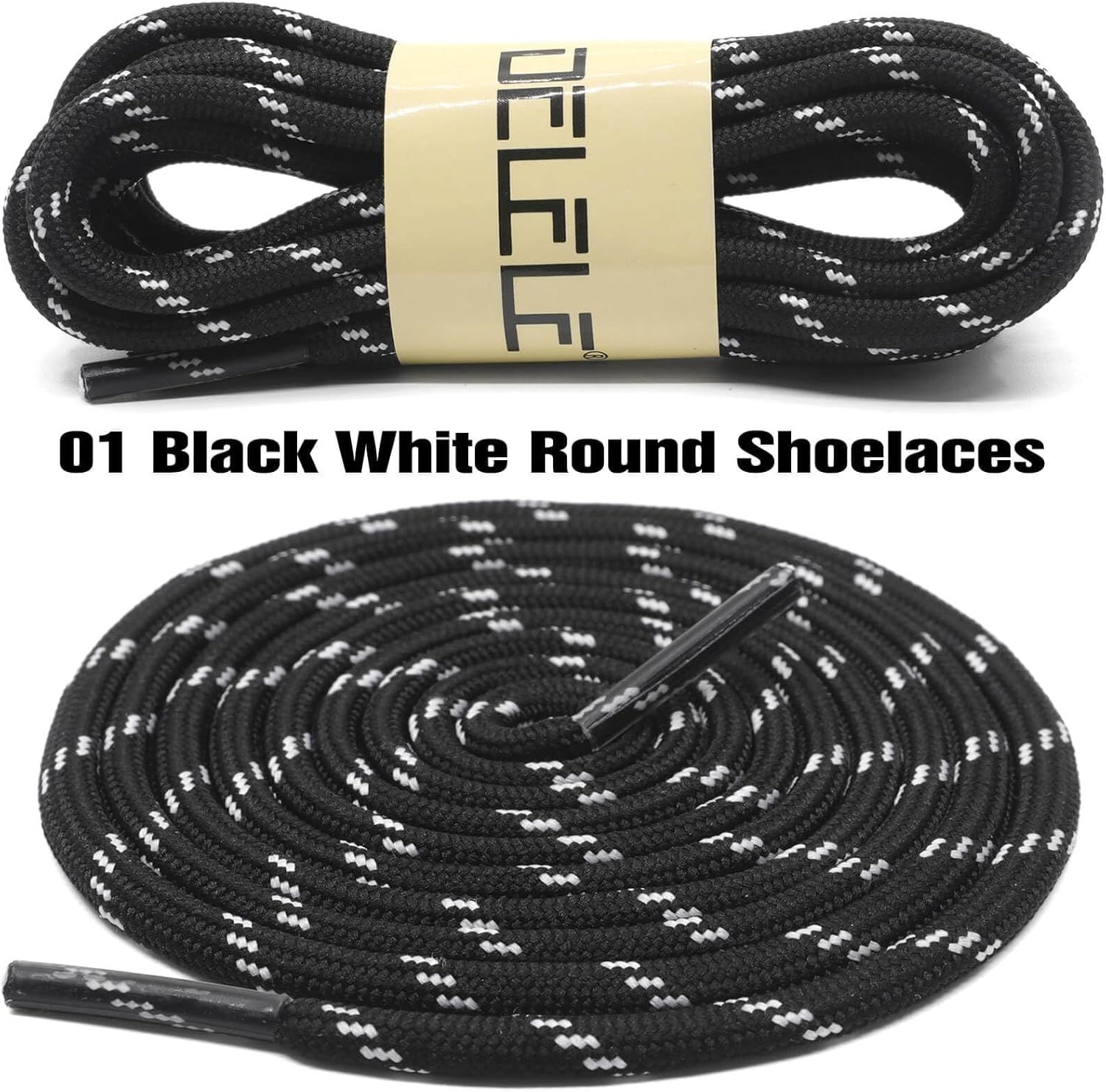 Round Work Boot Laces: Heavy Duty Hiking Shoe Laces or Boots 2 Pair - Image 2