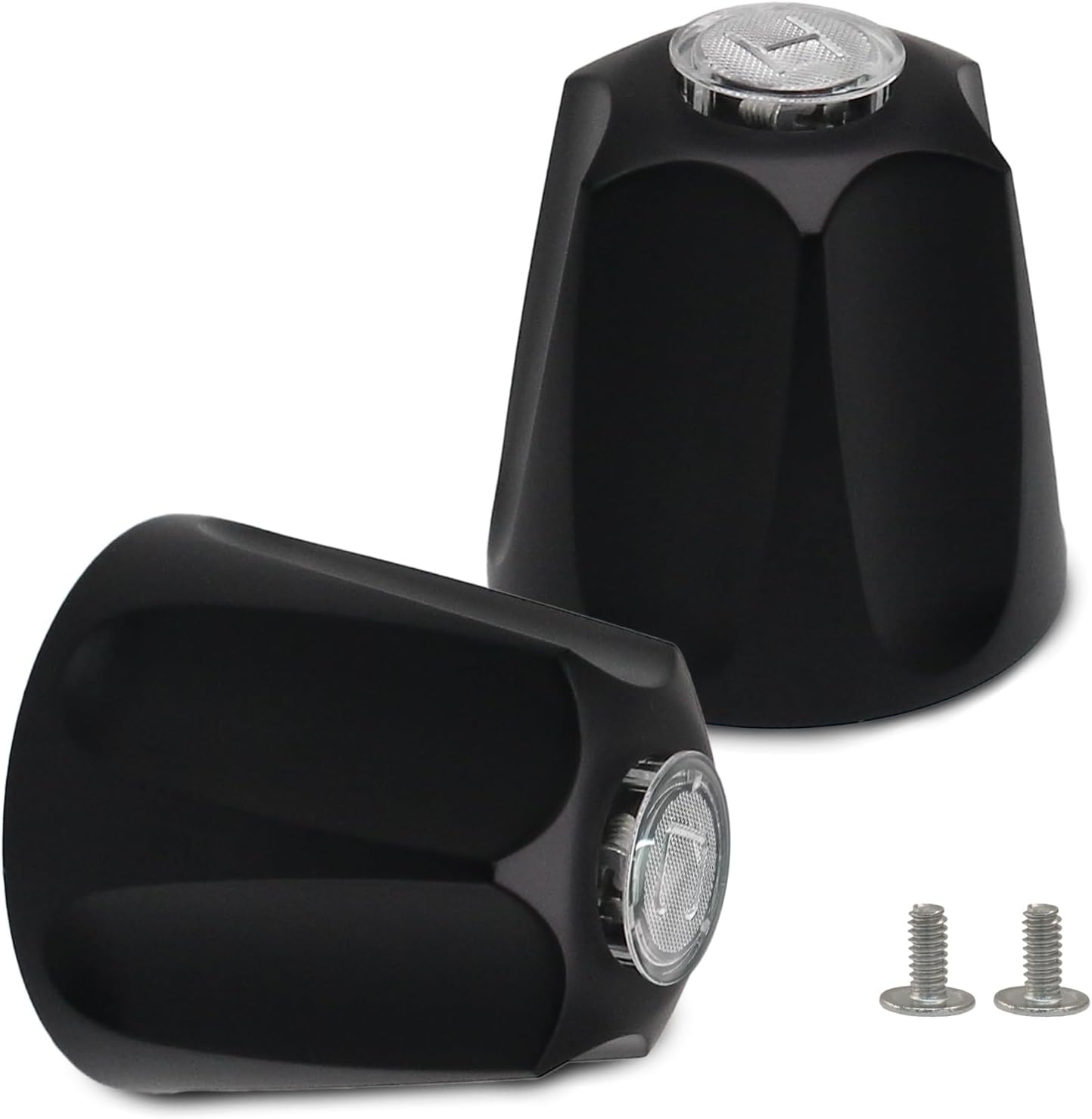 Biaungdo Black Shower Knob Replacement Set of 2, Bathtub Faucet Handles Include Hot and Cold Shower Knob for Remodeling Trim - Image 1