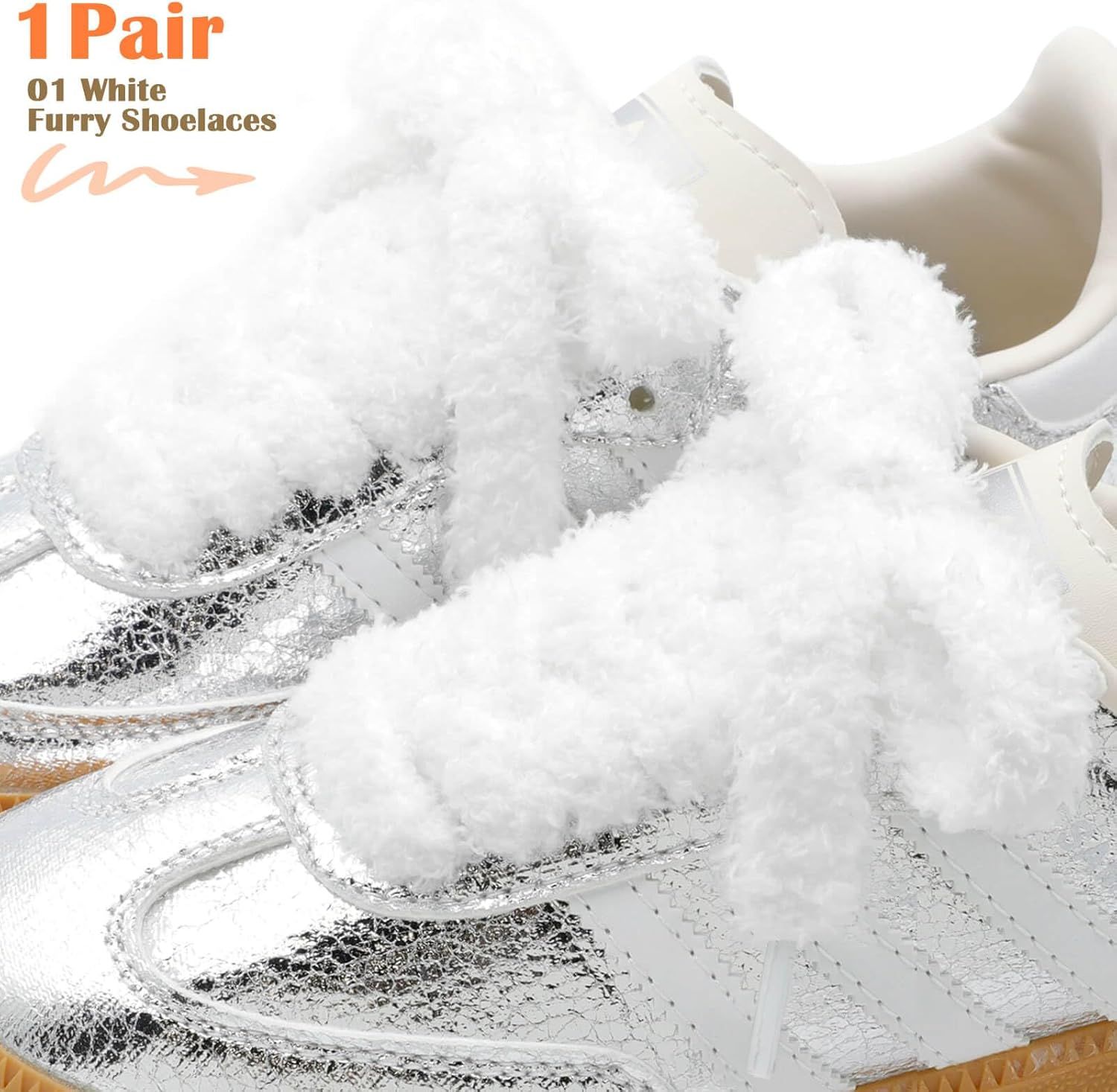 Sot lat uzzy Shoelaces: Wide Thick urry Shoe Laces or Sneakers 1 Pair - Image 2