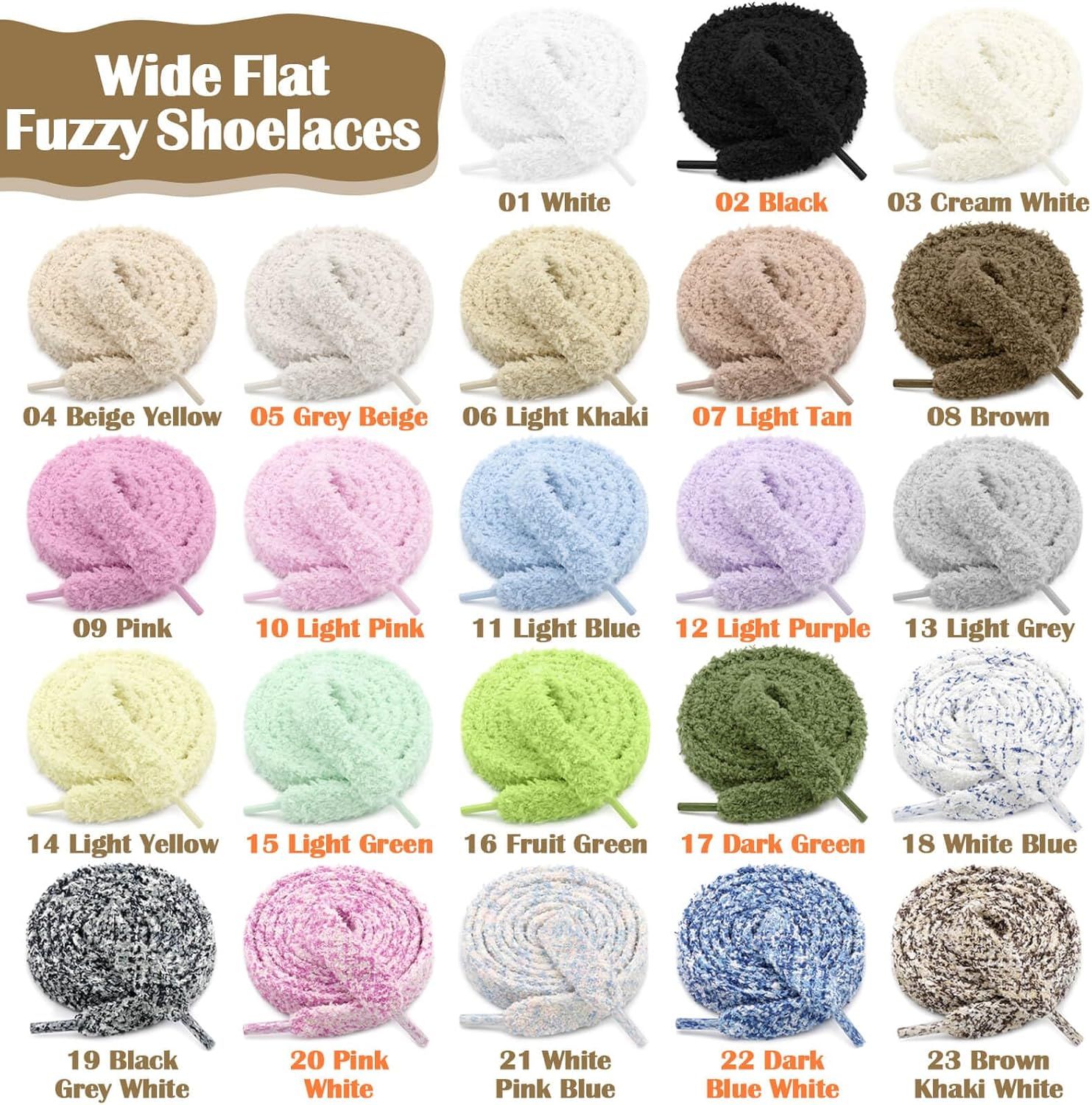 Sot lat uzzy Shoelaces: Wide Thick urry Shoe Laces or Sneakers 1 Pair - Image 4