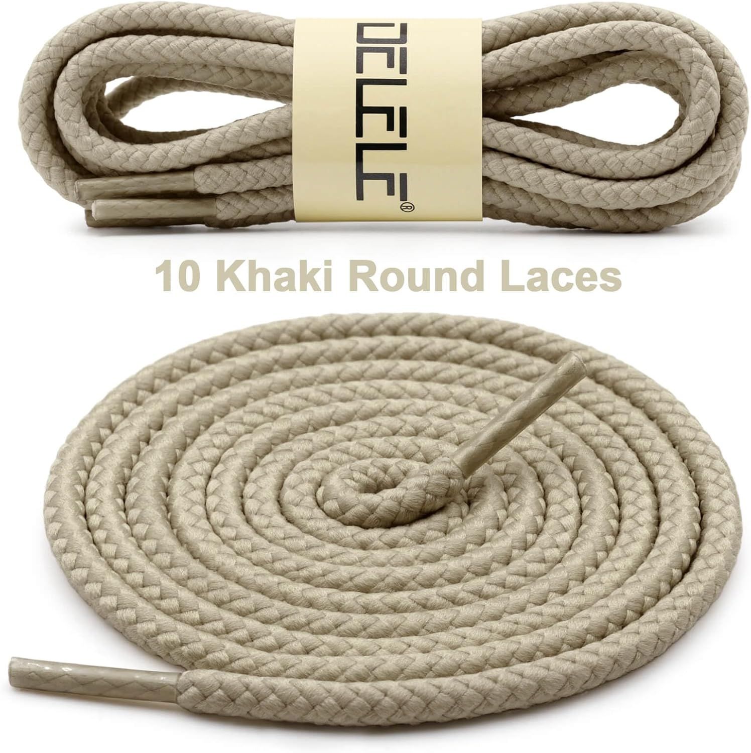 Round Braided Hiking Shoelaces: Work Climbing Shoe Laces or Boot 2 Pair - Image 2