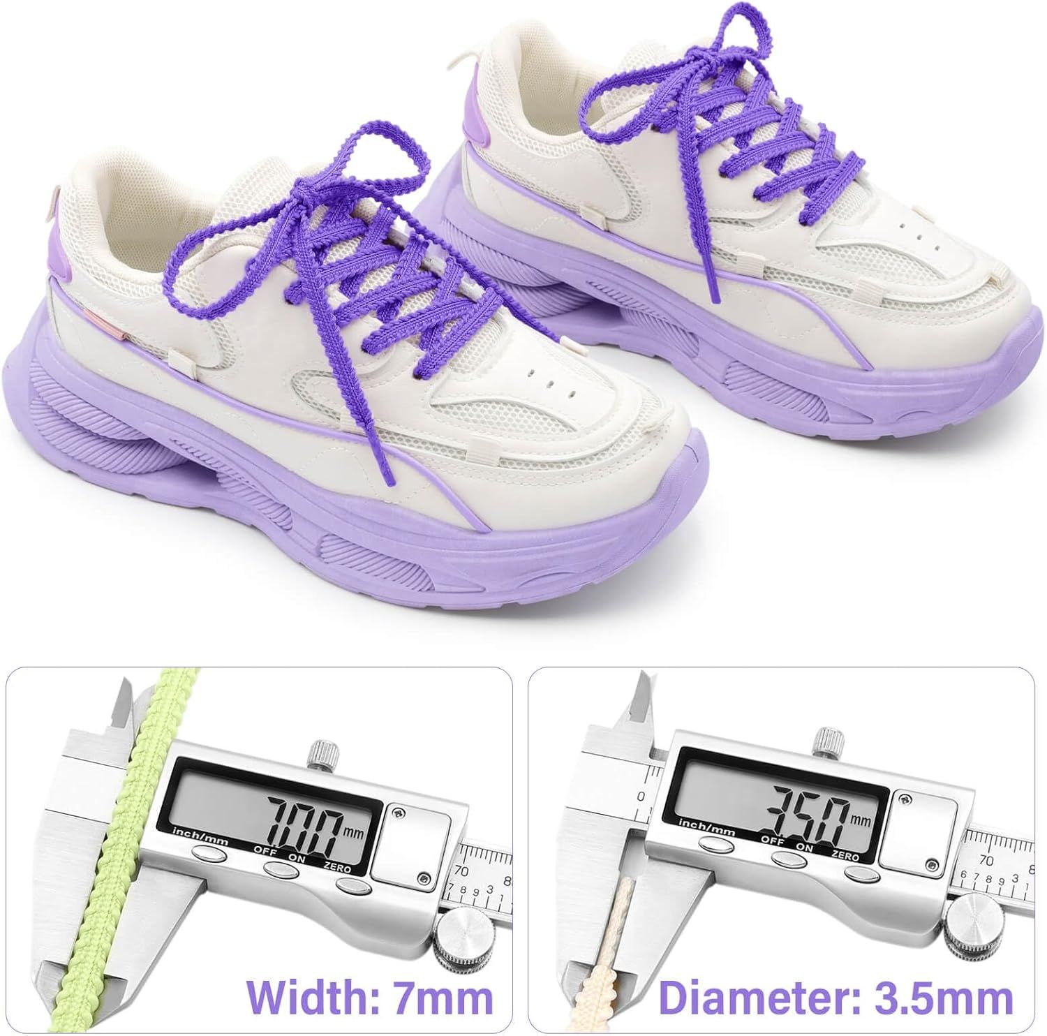 Thick lat Shoe Laces: Replacement Athletic Shoelaces or Sneakers(2Pair) - Image 2