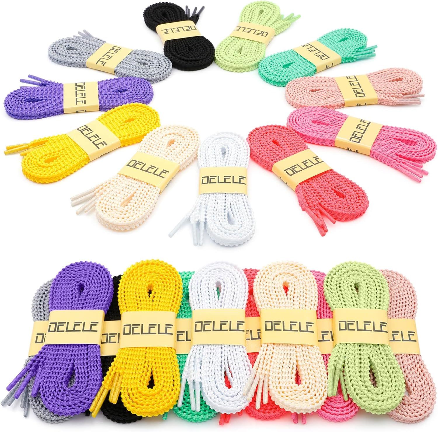 Thick lat Shoe Laces: Replacement Athletic Shoelaces or Sneakers(2Pair) - Image 3