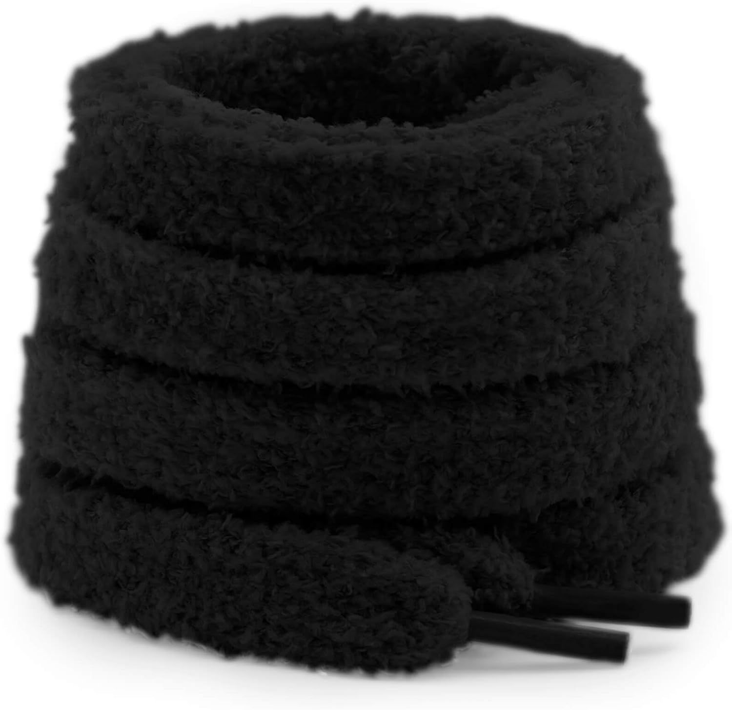 Thick uzzy Shoe Laces: Chunky Plush lat Shoelaces or Sneakers - 1 Pair - Image 1