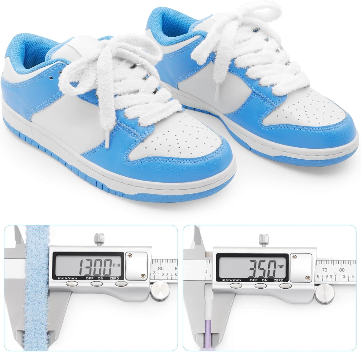 Thick uzzy Shoe Laces: Chunky Plush lat Shoelaces or Sneakers - 1 Pair - Image 2