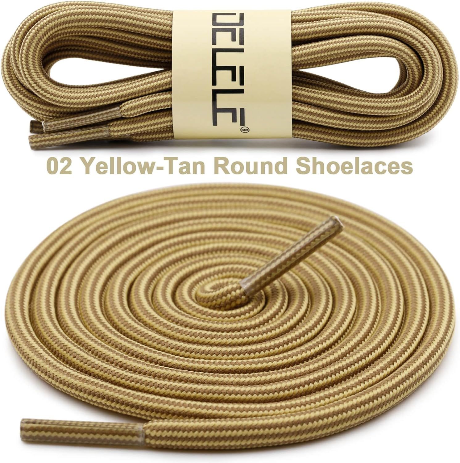 Work Shoe Laces or Boots, 2 Pair Hiking Heavy Duty Boot Laces, Durable Round Shoelaces Strings - Image 2