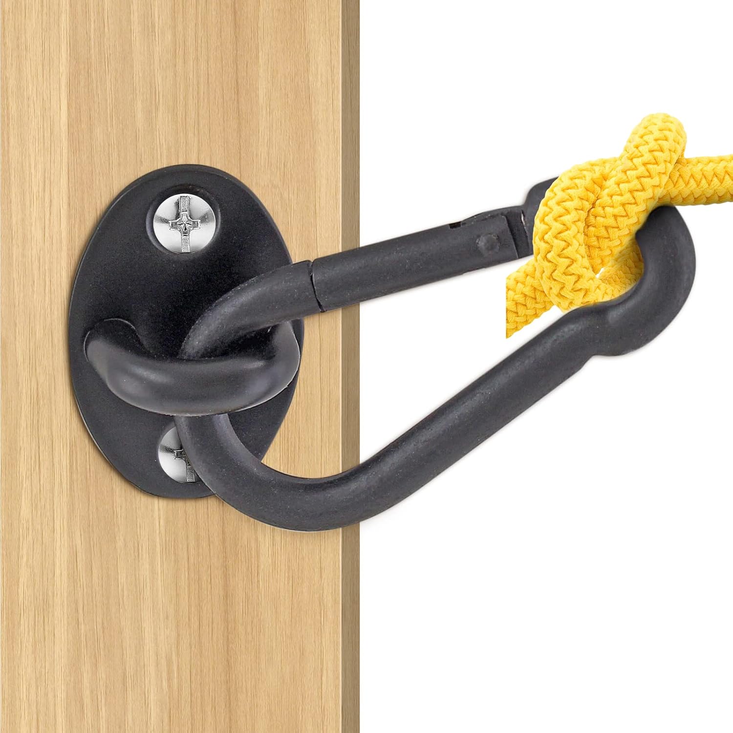 Biaungdo 6 Pcs Stainless Steel Ceiling Hooks, Black 1.54