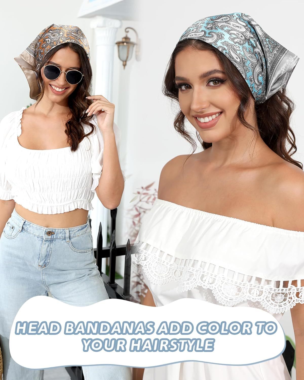 23” Satin Bandanas or Women Head Scar Like Silk Scar or Hair Scar Satin Neck Scar Silk Hair Bandana Headscar - Image 6