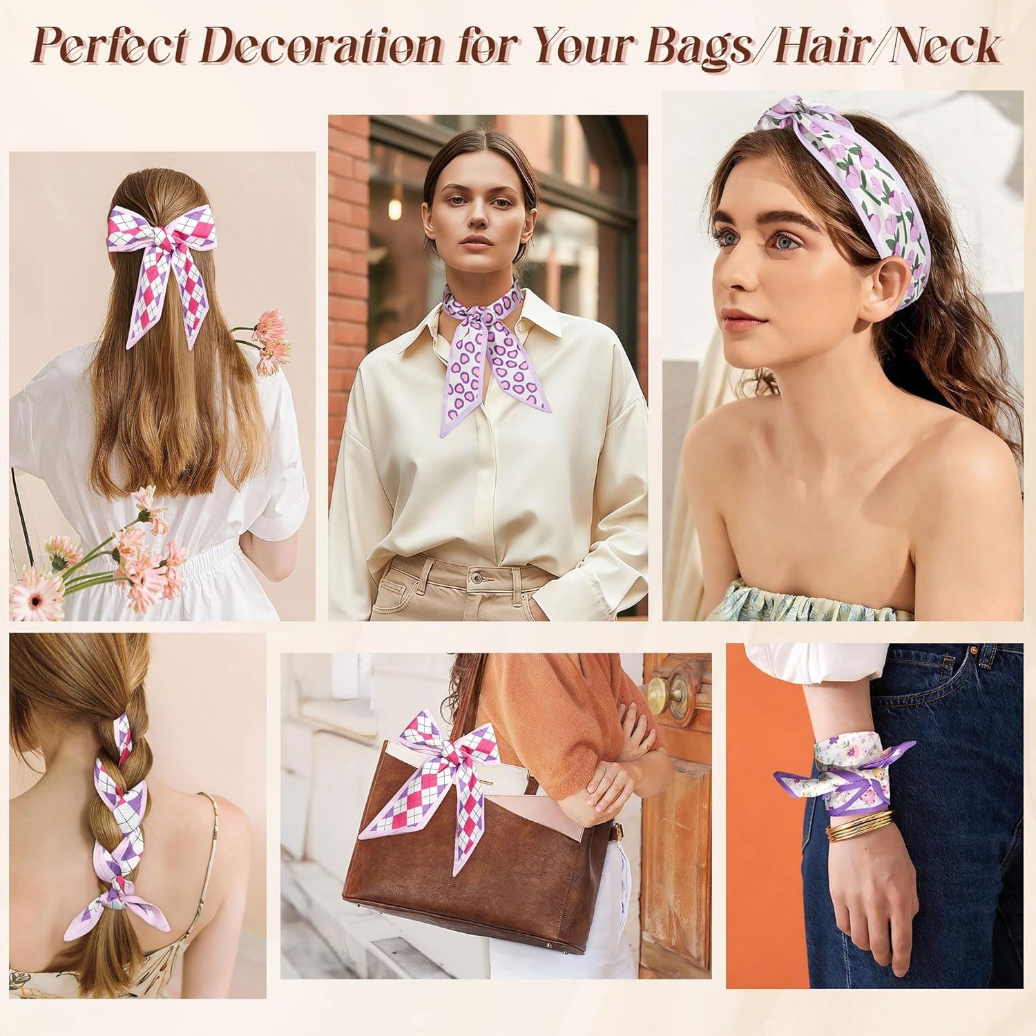 4Pcs Twilly Scar or Handbags 5.9