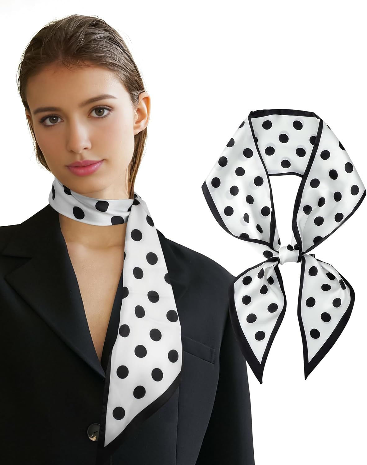 Long Silk eel Scar Women Hair Scar Satin Neck Scar Tie Bandana Headband Scar Edge Wrap Head Scar Purse Handbags - Image 1