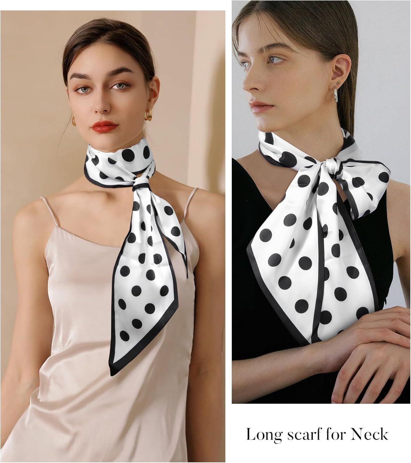 Long Silk eel Scar Women Hair Scar Satin Neck Scar Tie Bandana Headband Scar Edge Wrap Head Scar Purse Handbags - Image 3