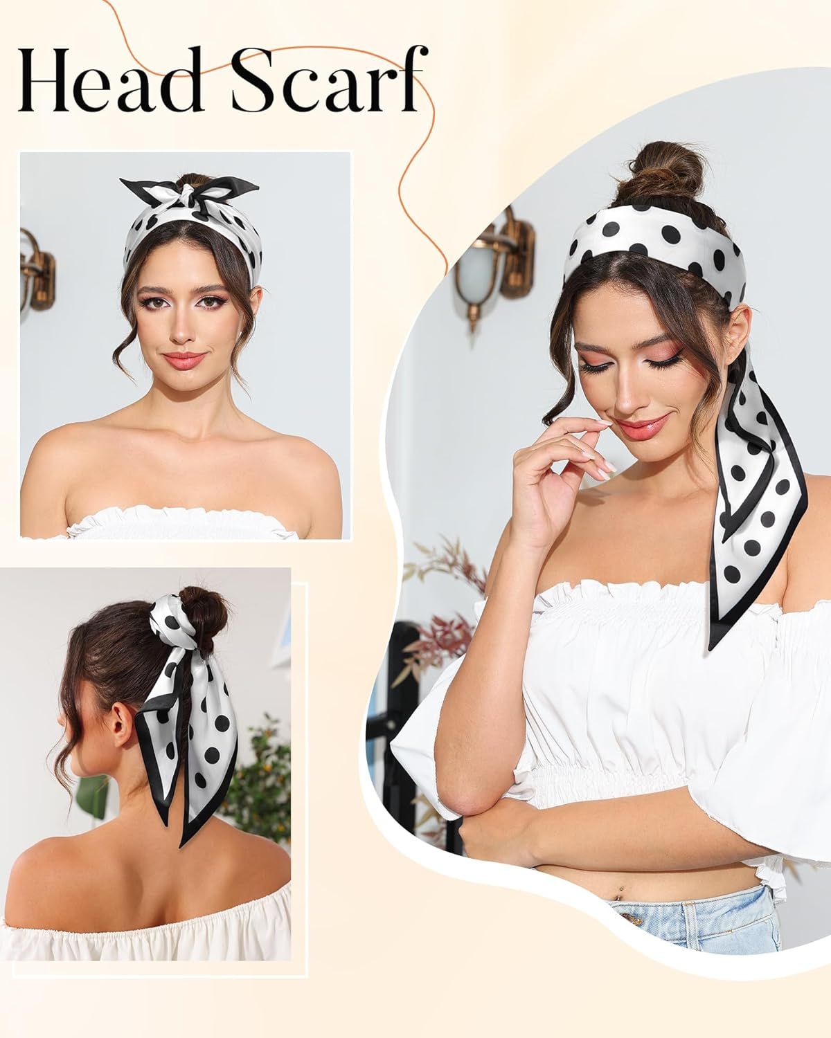 Long Silk eel Scar Women Hair Scar Satin Neck Scar Tie Bandana Headband Scar Edge Wrap Head Scar Purse Handbags - Image 5