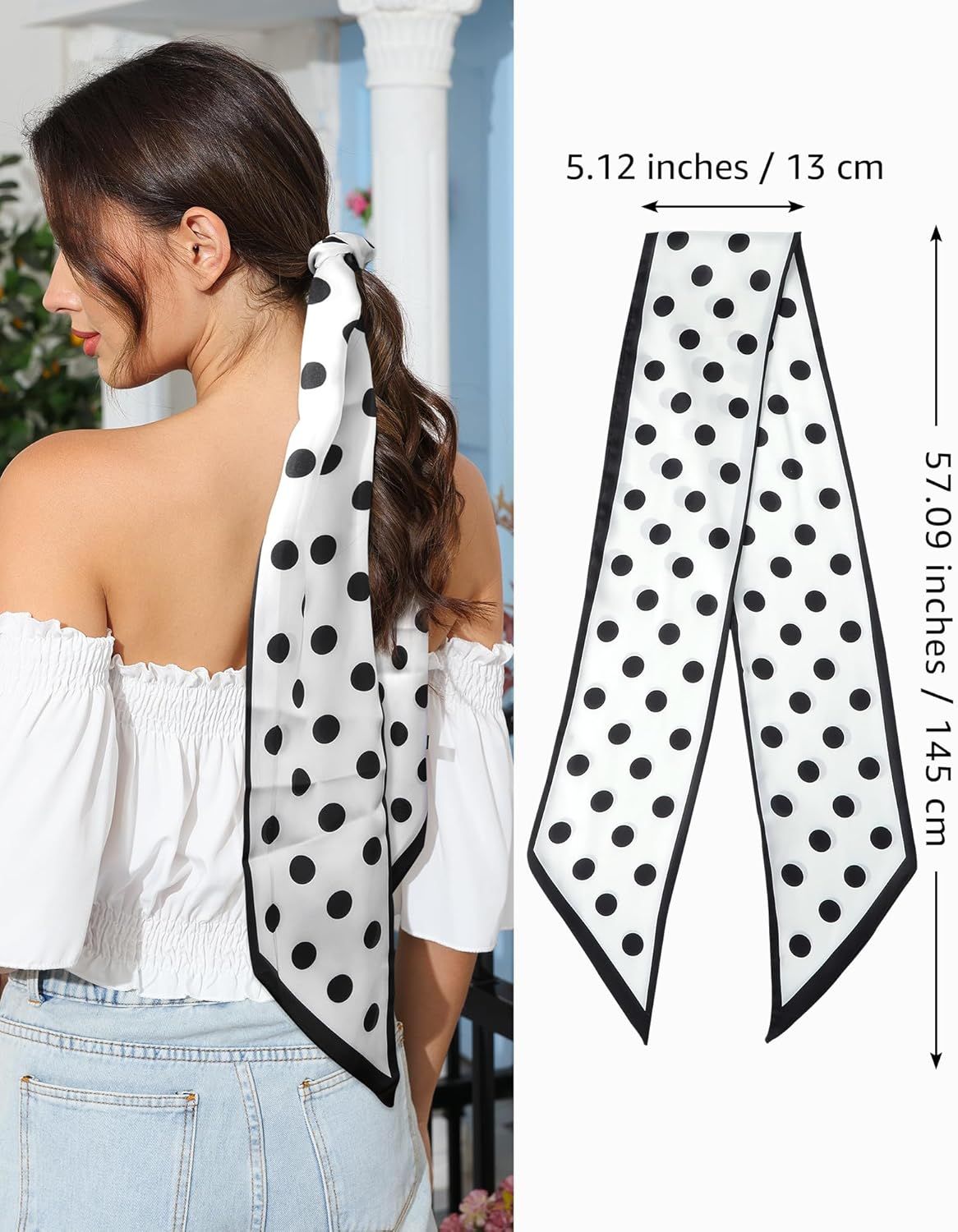 Long Silk eel Scar Women Hair Scar Satin Neck Scar Tie Bandana Headband Scar Edge Wrap Head Scar Purse Handbags - Image 6