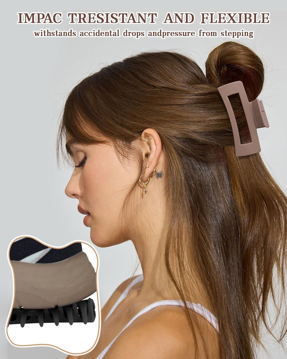 3Pcs Silicone Hair Clips lexible Claw Clips or Women Cloud Clip Bendable Large Hair Claw Clip - Image 4