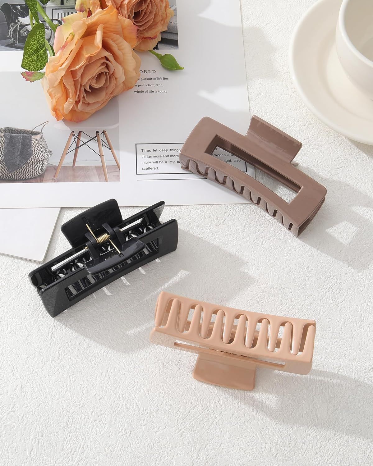 3Pcs Silicone Hair Clips lexible Claw Clips or Women Cloud Clip Bendable Large Hair Claw Clip - Image 8