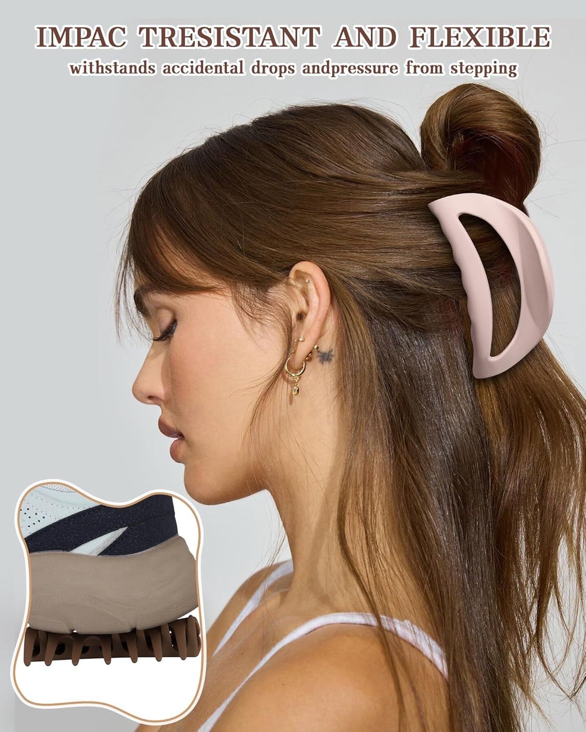 3Pcs Silicone Hair Clips lexible Claw Clips or Women Cloud Clip Bendable Large Hair Claw Clip - Image 4