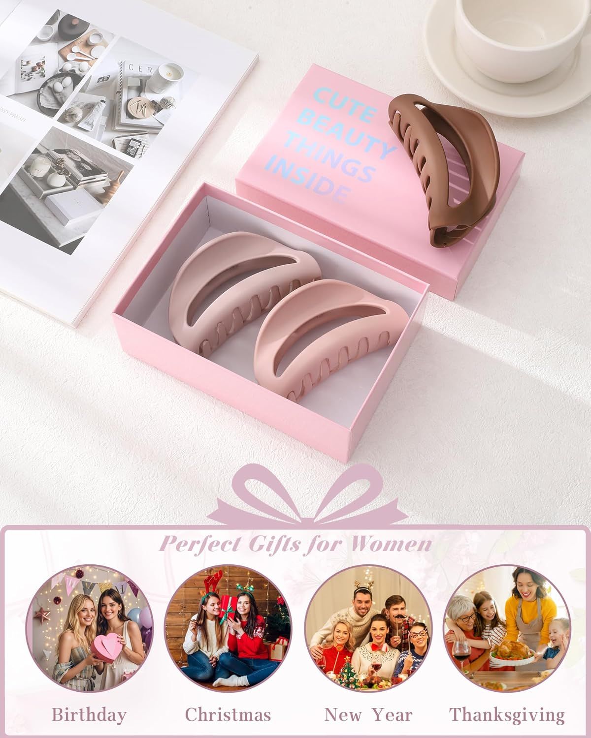 3Pcs Silicone Hair Clips lexible Claw Clips or Women Cloud Clip Bendable Large Hair Claw Clip - Image 7