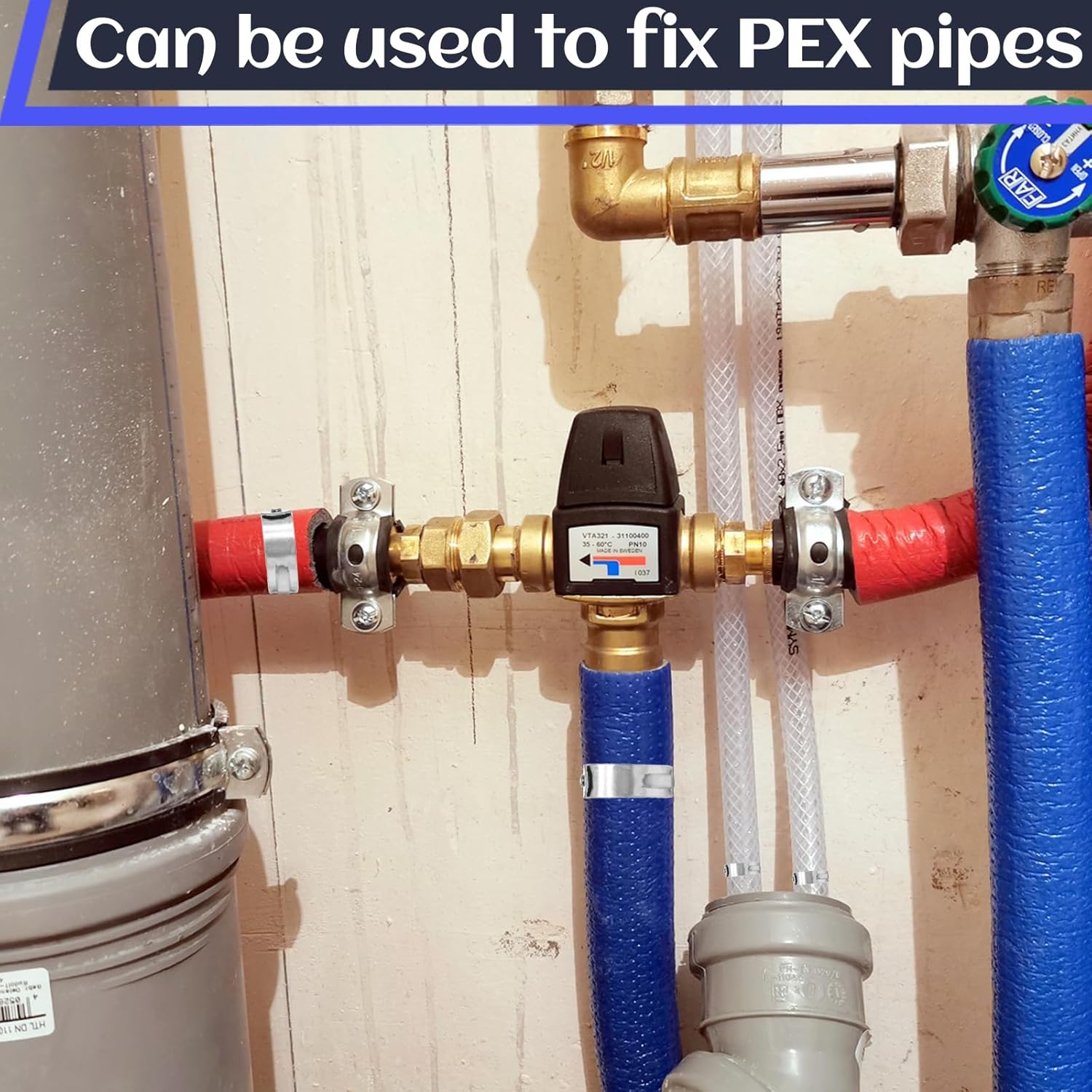 Biaungdo 50 Pcs 3/8 Inch PEX Cinch Clamps Crimp Rings, 304 Stainless Steel PEX Cinch Crimp Rings Pinch Clamps Single Ear Hose Clamp for PEX Tubing Pipe Fittings Connection - Image 3