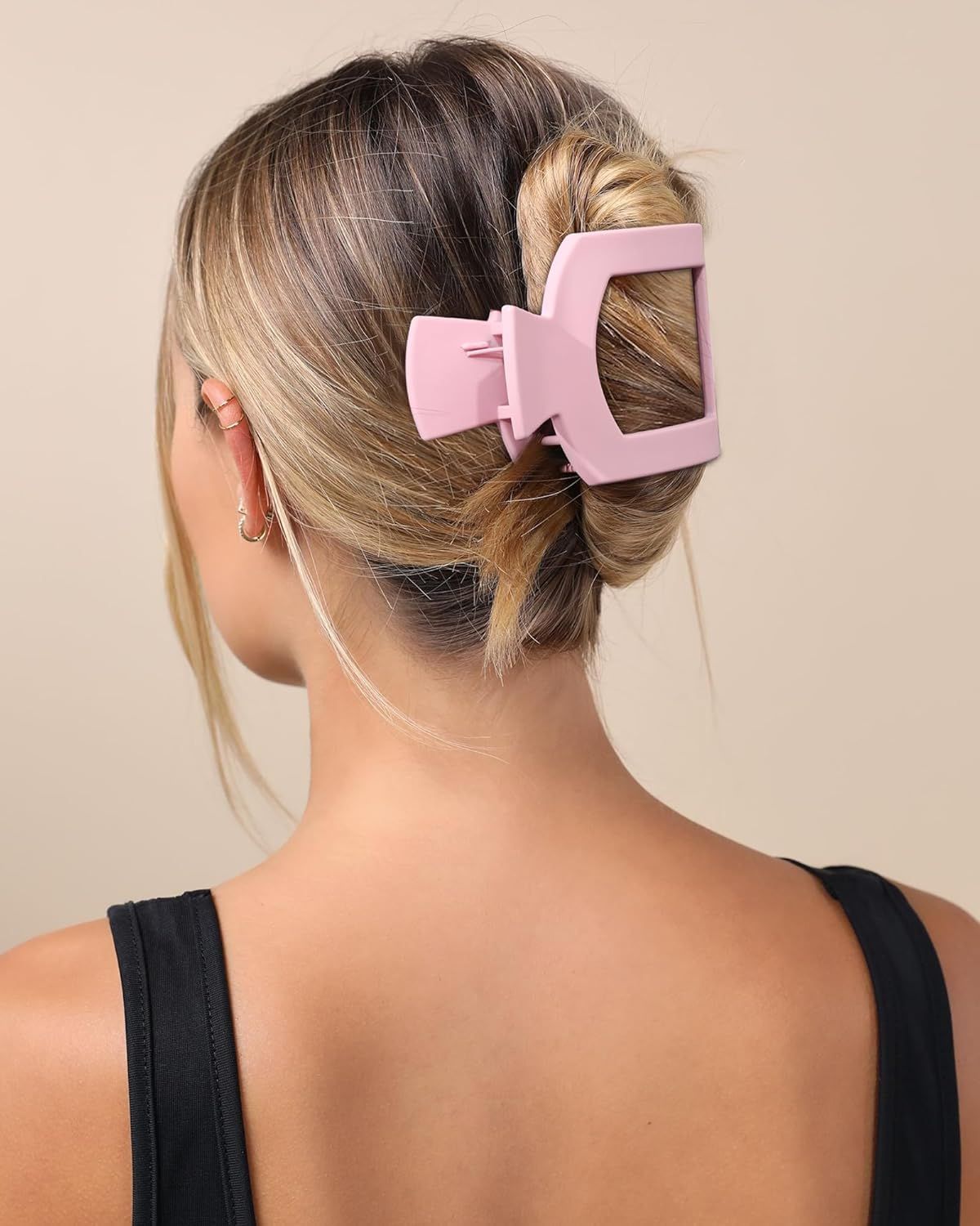 lat Hair Clips or Women Lay lat Claw Clip or Hair 4Pcs Large Square Hair Claw Clips - Image 4