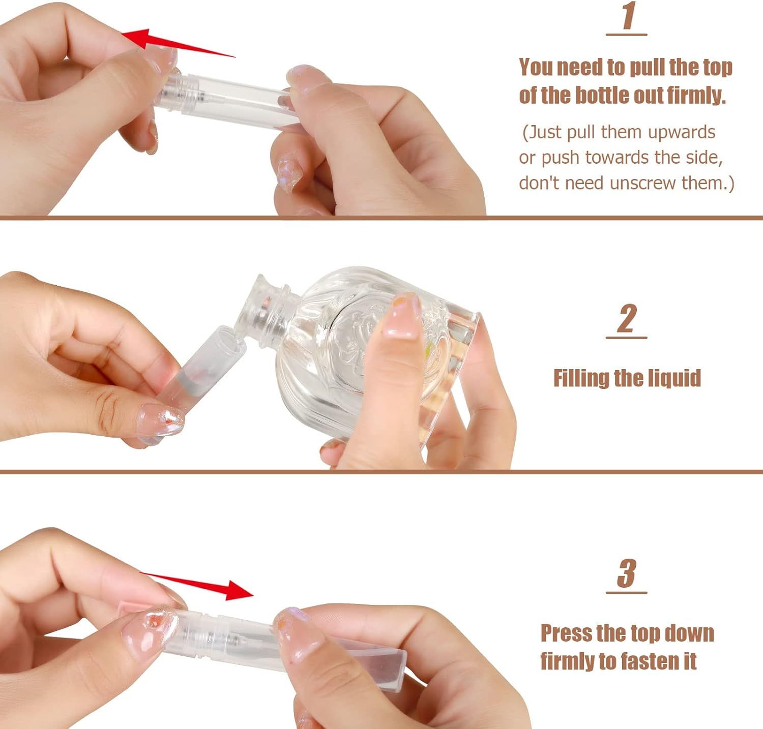 60PCS 5ml Mini Spray Bottle, Mini Clear Plastic Spray Bottle Empty, ine Mist Reillable Mini Perume Bottle, Perume Atomizer, Small Empty Sample Containers, Plastic Portable Travel Bottle - Image 3