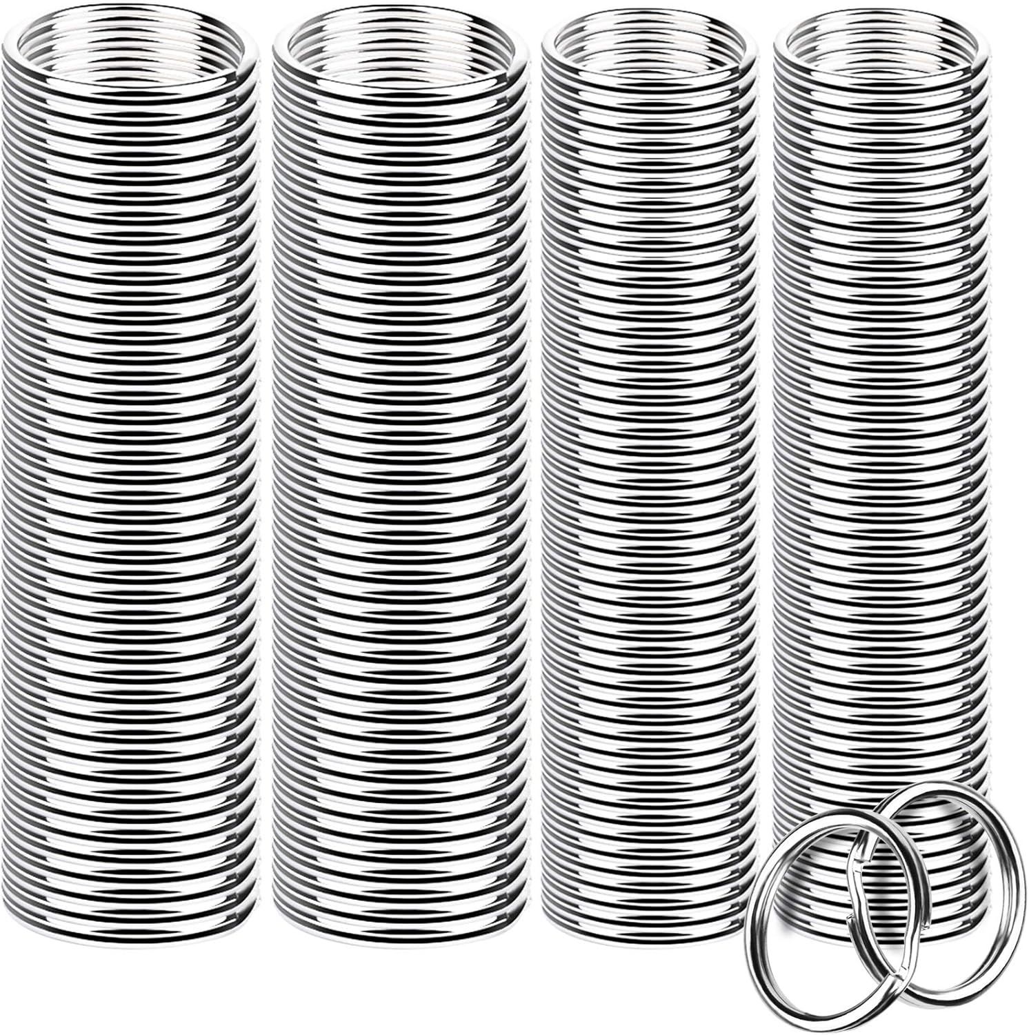 200 Pieces Split Key Rings Bulk or Keychain Key and Art Crats(25 mm /0.98 inch 100pcs ，28 mm /1.1 inch 100pcs) - Image 1
