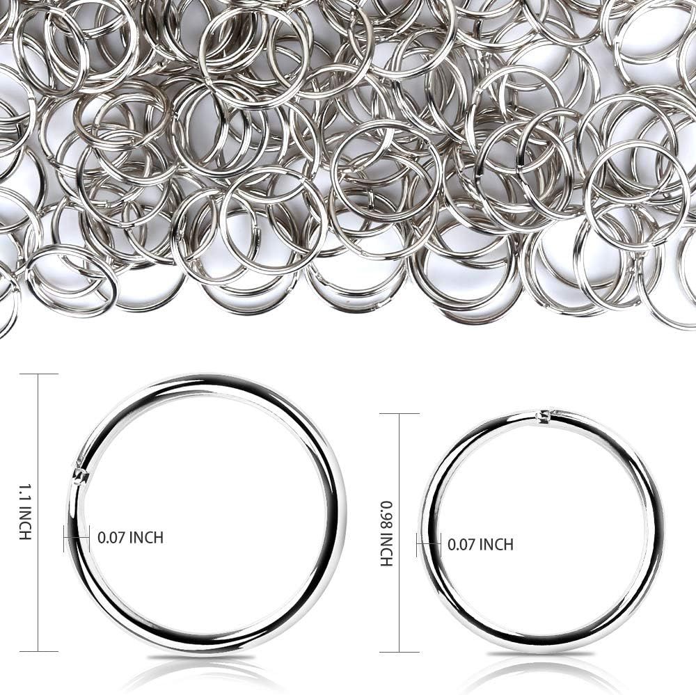 200 Pieces Split Key Rings Bulk or Keychain Key and Art Crats(25 mm /0.98 inch 100pcs ，28 mm /1.1 inch 100pcs) - Image 2