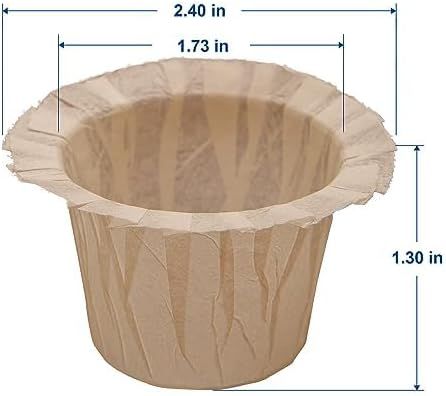 Disposable Coee ilters, 100 Count Natural Paper ilters Compatible with Keurig Brewers Single Serve 1.0 and 2.0, it all Reusable Coee Pods(Natural 100) - Image 2