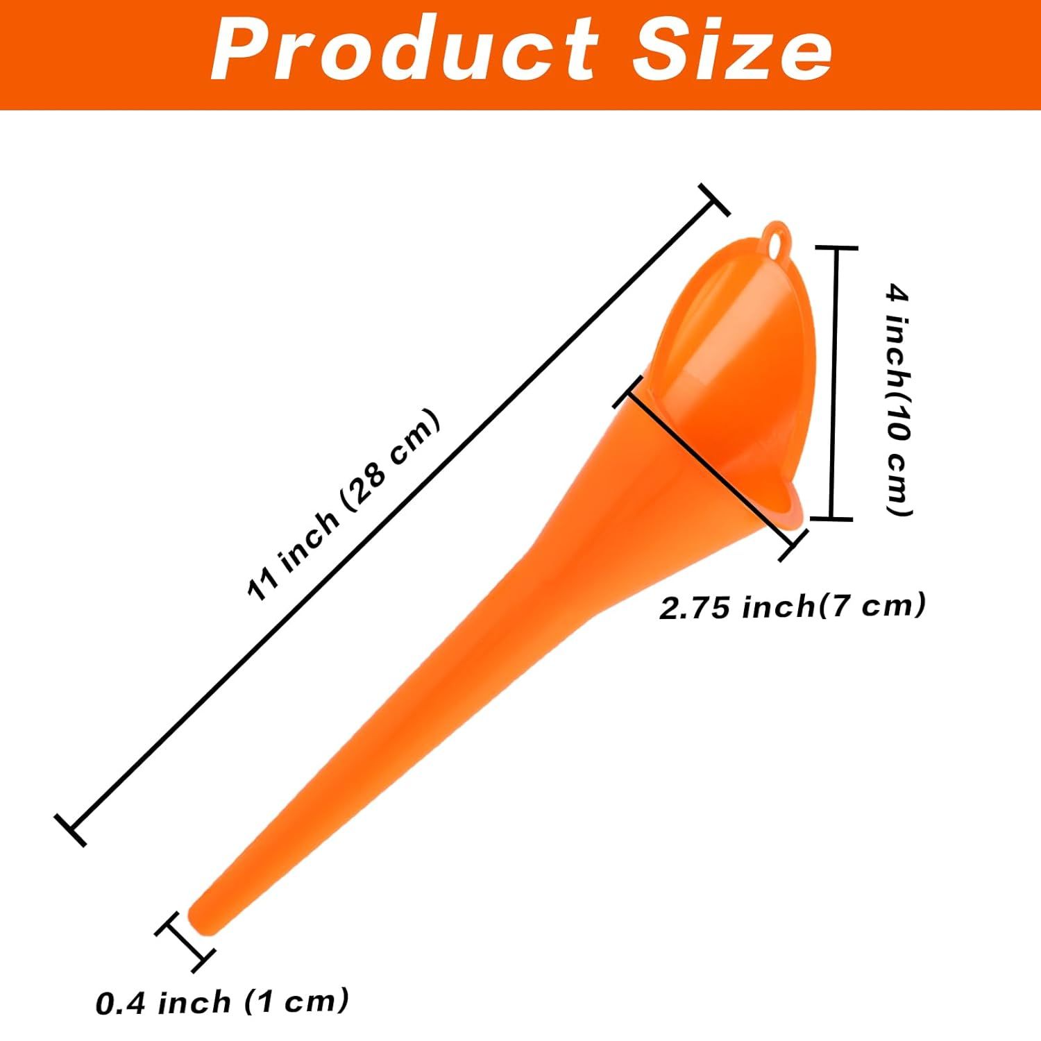 4 Pcs Plastic Long Neck Oil unnel or Change, Multi-unction Long or Transmission luid Automotive unnels, Car Water Diesel uel Kerosene Liquids Engine Oil unnel Set - Image 2