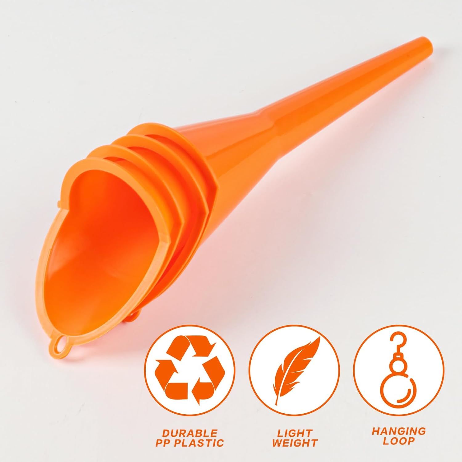 4 Pcs Plastic Long Neck Oil unnel or Change, Multi-unction Long or Transmission luid Automotive unnels, Car Water Diesel uel Kerosene Liquids Engine Oil unnel Set - Image 3
