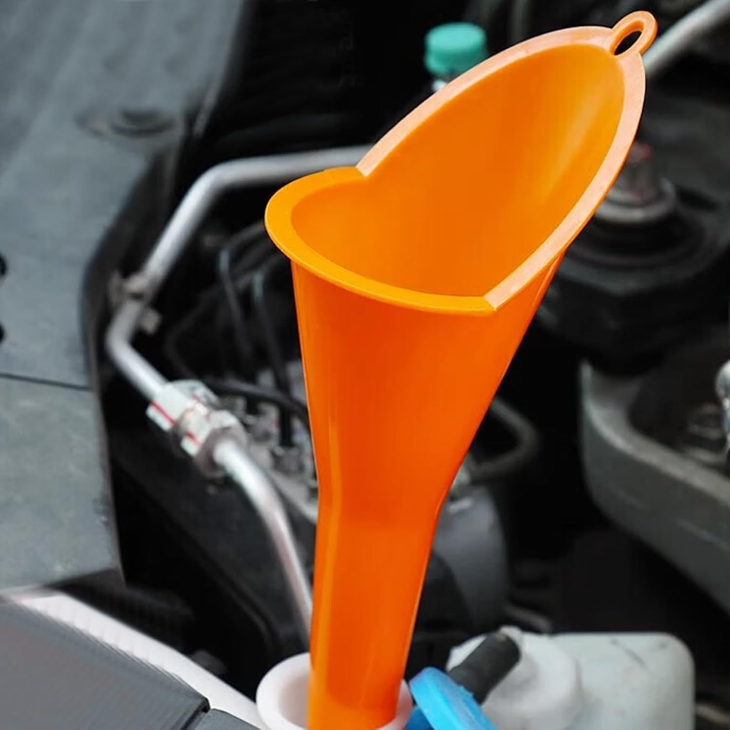 4 Pcs Plastic Long Neck Oil unnel or Change, Multi-unction Long or Transmission luid Automotive unnels, Car Water Diesel uel Kerosene Liquids Engine Oil unnel Set - Image 4