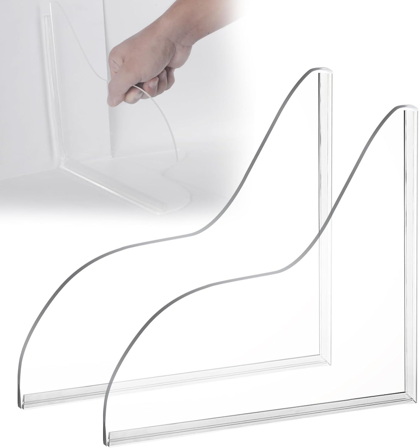Bathroom Shower Splash Guard or Tub, 2 Pcs Bathtub Water Guards, Shower Water Guard or Bathtub Splash Guard Removable, Bathtub Water Splash Guards Corner Guards to Keep Water in Shower Bath - Image 1