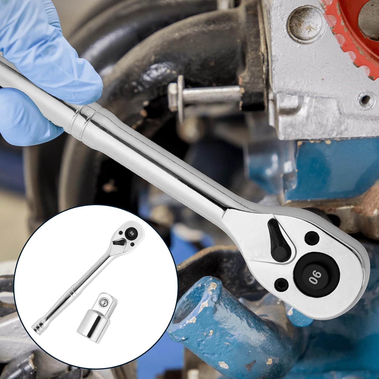 Biaungdo 1/4 Inch Drive Ratchet with 1/4